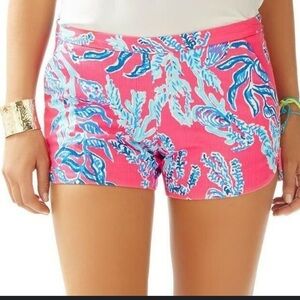 Lilly Pulitzer Adie Shorts in Pink Samba | Size 4 Vintage Dobby Print 4” Inseam